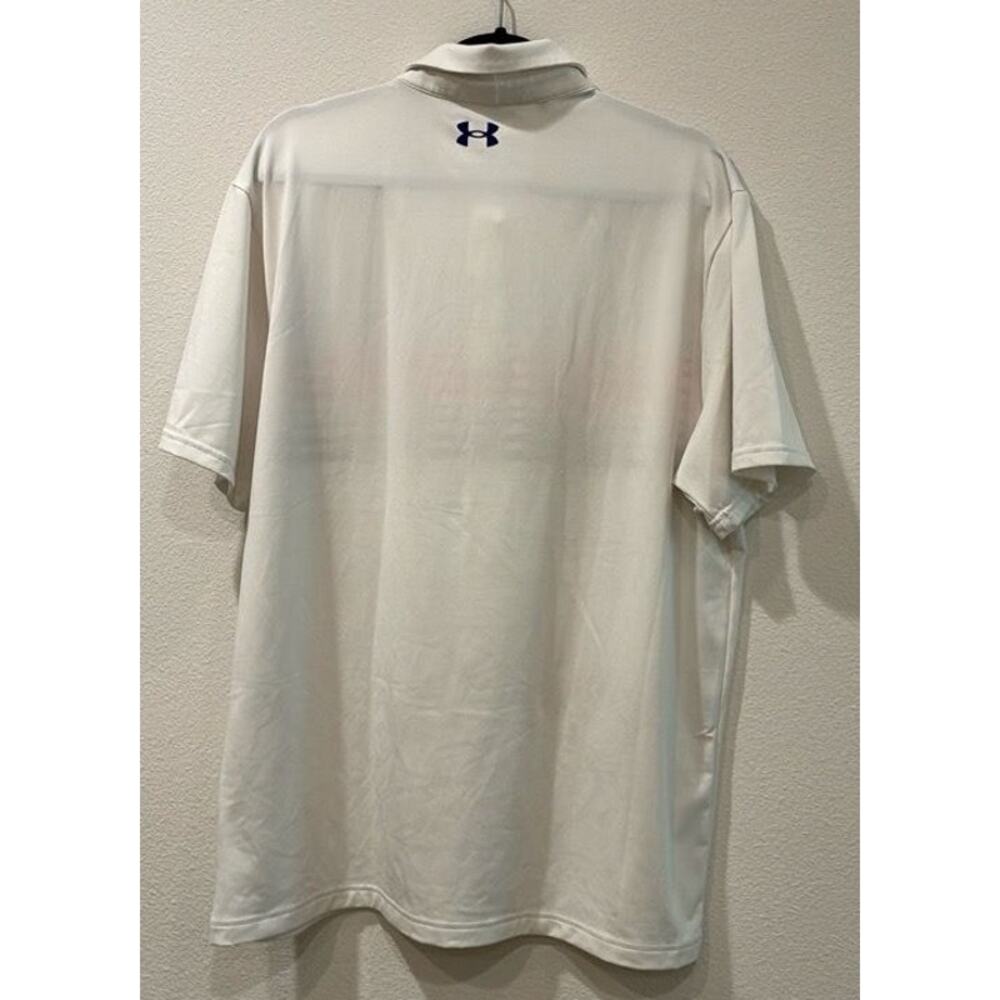 Under Armour Men’s XL The Playoff Short Sleeve Polo Shirt, White / Stripes - Picture 3 of 4